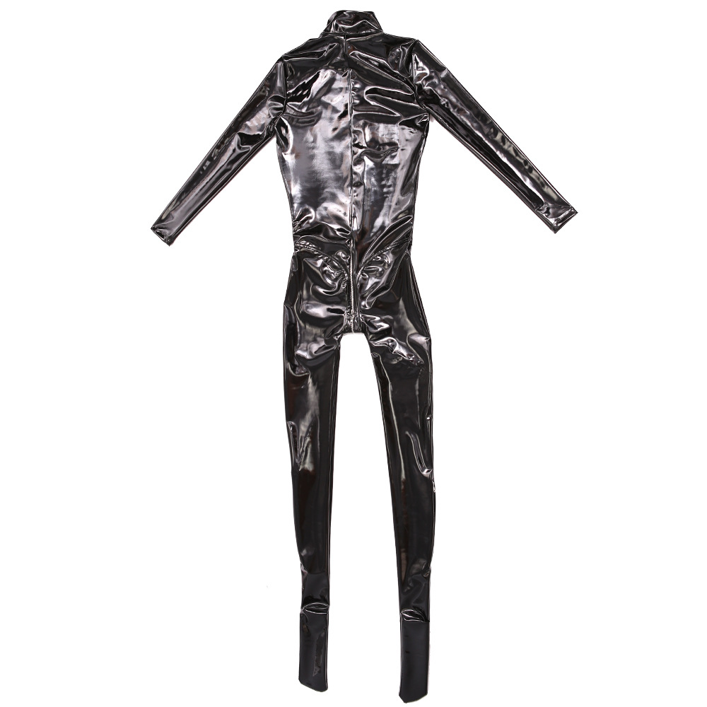 Sewing Latex - 섹시한 여성용 PVC 샤이니 풀 바디수트,
