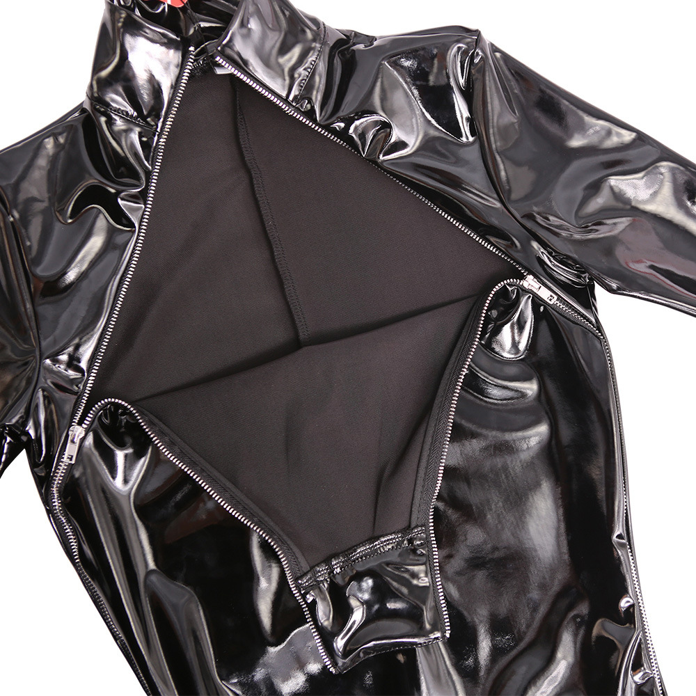 섹시한 여성용 PVC 샤이니 풀 바디수트, PU 인조  - Sewing Latex 리뷰 및 가격