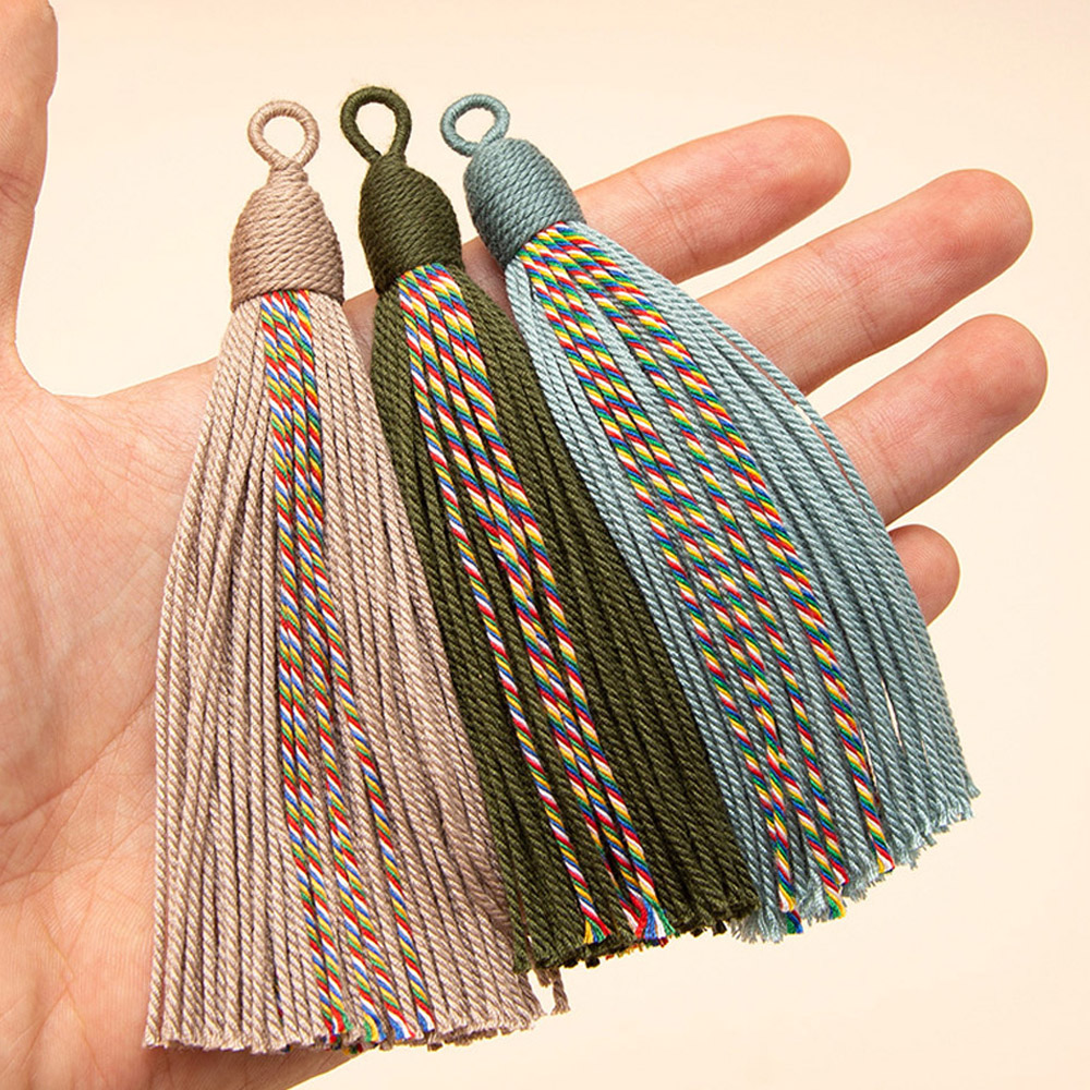 4pcs 11cm 면사 태슬 프린지 수제 태슬 DIY  - Sewing Thread In Textile 리뷰 및 가격