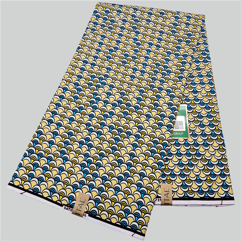DIY 바느질을위한 블루 코튼 아프리카 왁스 천 오렌지 - Sewing Batik Fabric 리뷰 및 가격