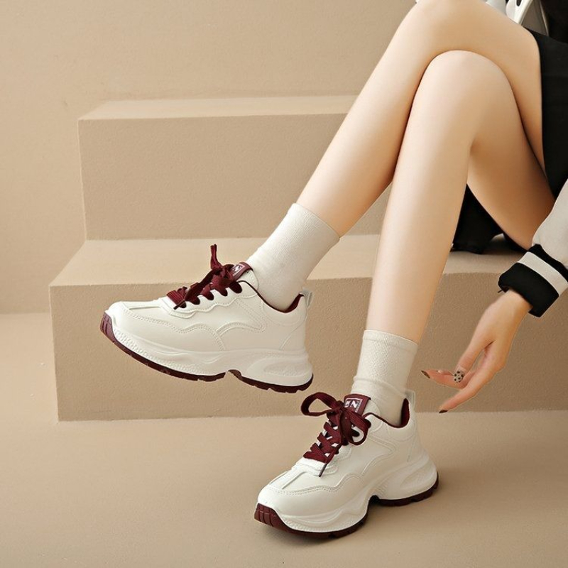 2025년 신상 여성 레트로 청키 스니커즈 화이트 5c - Sewing Latex 리뷰 및 가격